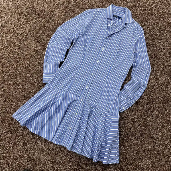 [BUNJANG] Polo Ralph Lauren Striped Shirt Dress / 6 폴로 랄프로렌 스트라이프 셔츠 원피스