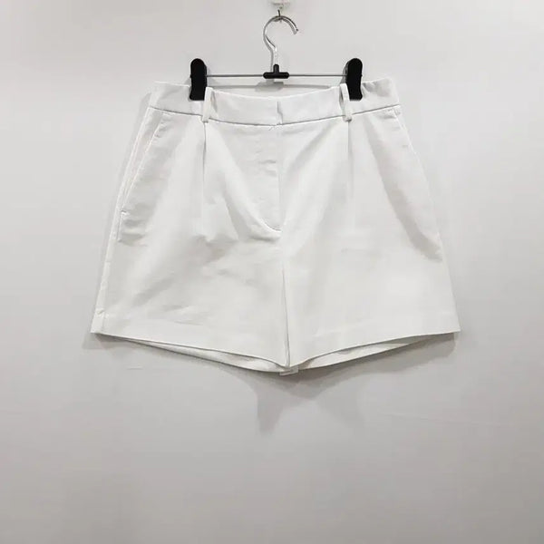 [BUNJANG] Zara White Pintuck Stretch Hot Pants Shorts Women's M / R871 자라 화이트 핀턱 스판 핫팬츠 쇼츠 반바지 여M