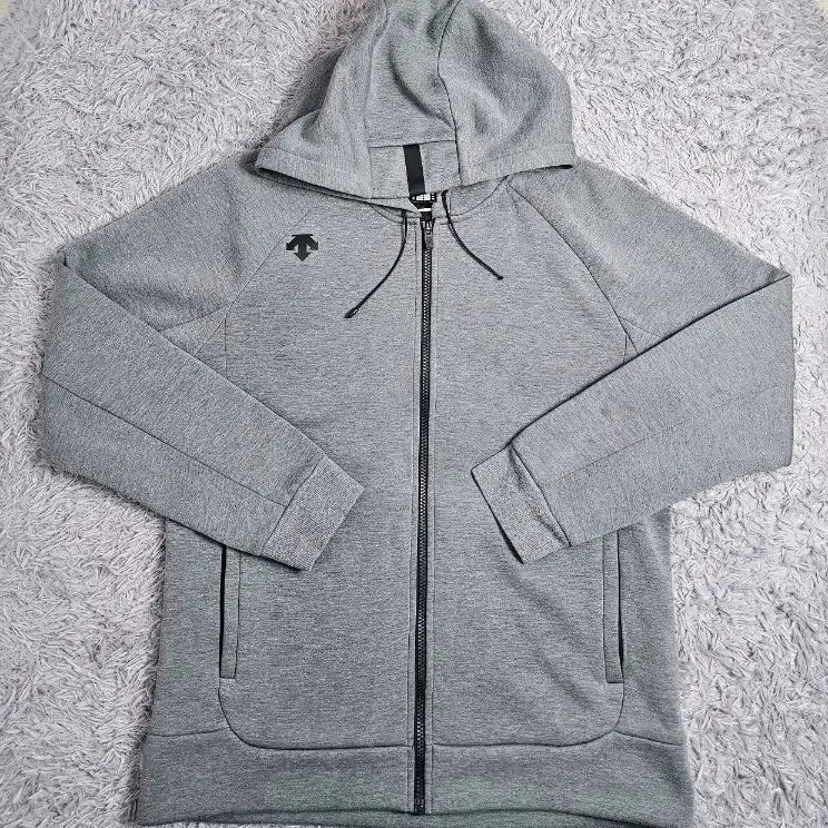 [BUNJANG] Descente Hooded Zip-Up Jacket Grey XL / (Z)데상트 후드집업 그레이 XL