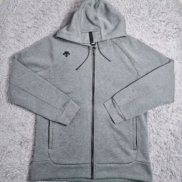 [BUNJANG] Descente Hooded Zip-Up Jacket Grey XL / (Z)데상트 후드집업 그레이 XL