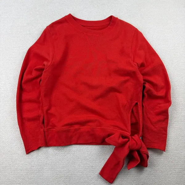 [BUNJANG] MM6 Maison Margiela Side Ribbon Pullover Sweatshirt / MM6 메종 마틴 마르지엘라 사이드 리본 풀오버 스웻