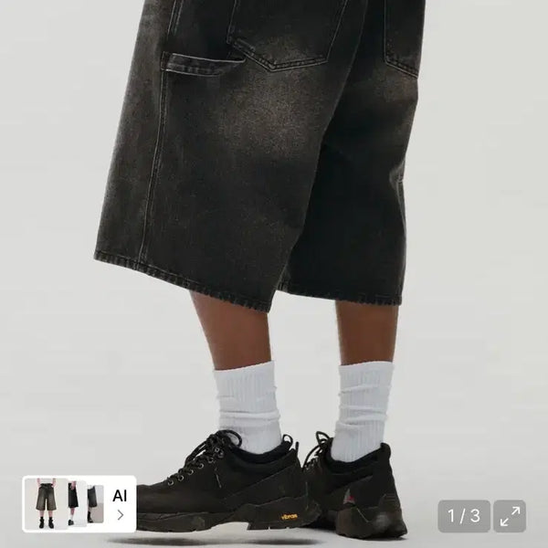 [BUNJANG] KANEITEI Bermuda Denim Shorts Black L / 카네이테이 버뮤다 데님 쇼츠 블랙 L