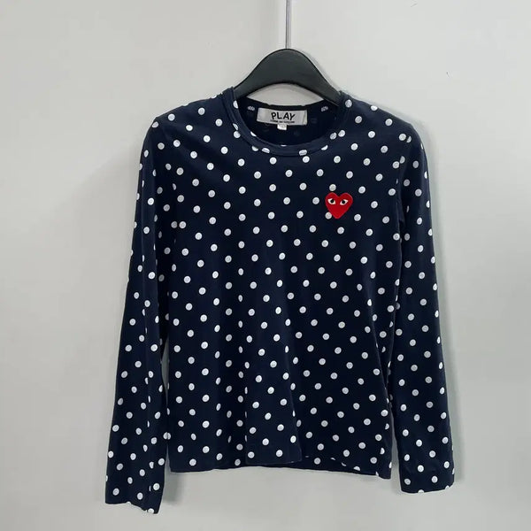 [BUNJANG] Comme des Garçons Polka Dot Long Sleeve T-shirt / 꼼데가르송 도트무늬 롱슬리브 긴팔티 (on.1672)