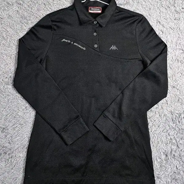[BUNJANG] Kappa Long Sleeve Polo Shirt Black S / (Z)카파 긴팔 폴로티 블랙 S