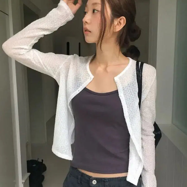 [BUNJANG] Nearwear Cart Summer Cardigan (White) / 니어웨어 카트 썸머 가디건(화이트)