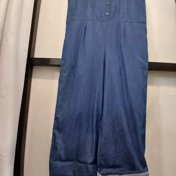 [BUNJANG] Denim Wide Jumpsuit / 청 와이드 점프수트