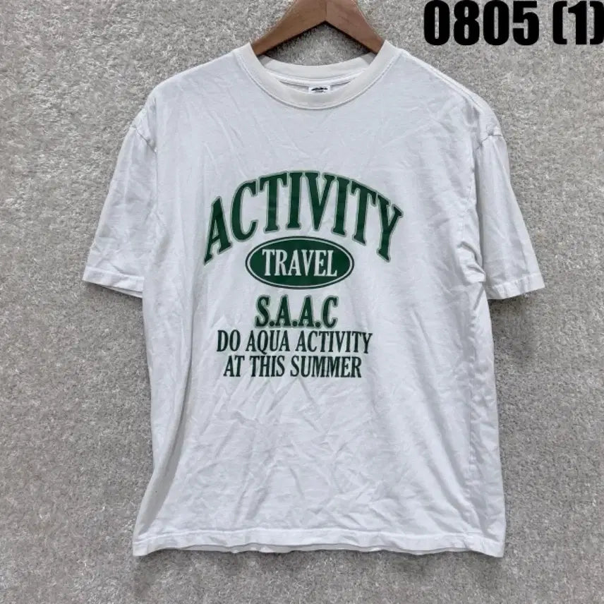 [BUNJANG] SAAC Short Sleeve T-Shirt White / SAAC 반팔 티셔츠 화이트