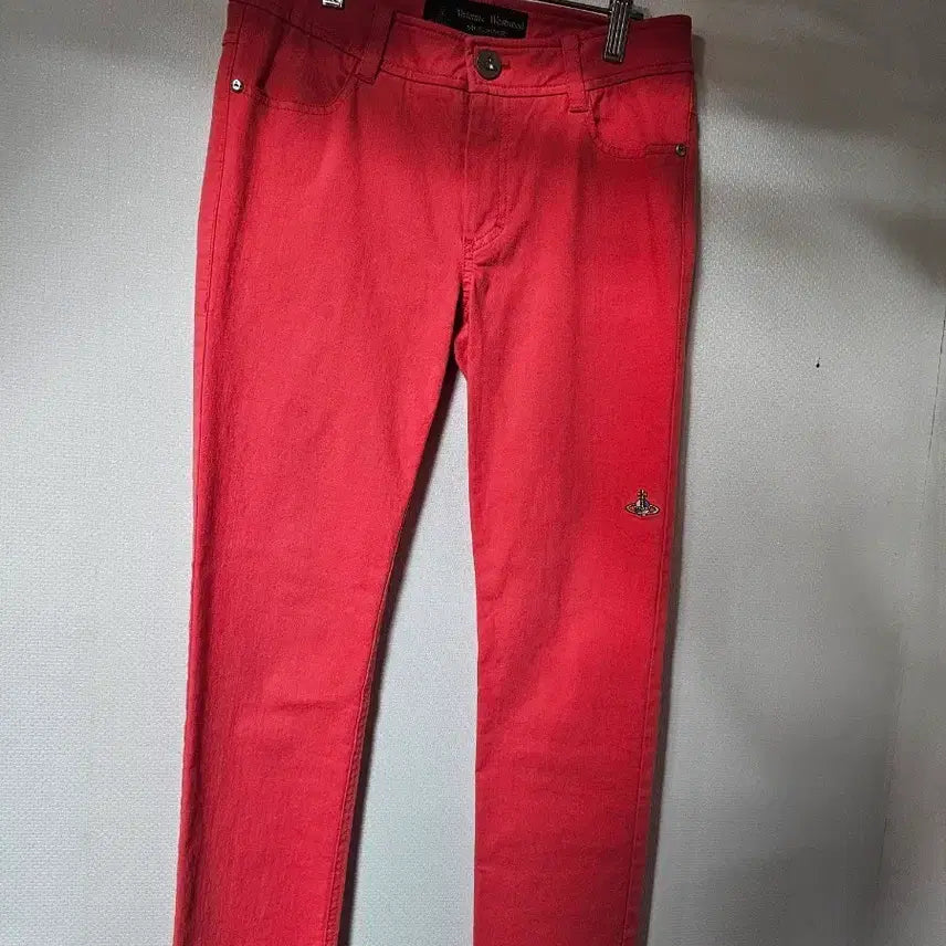 [BUNJANG] Vivienne Westwood Women's Red Denim Jeans / 비비안웨스트우드 바지 38