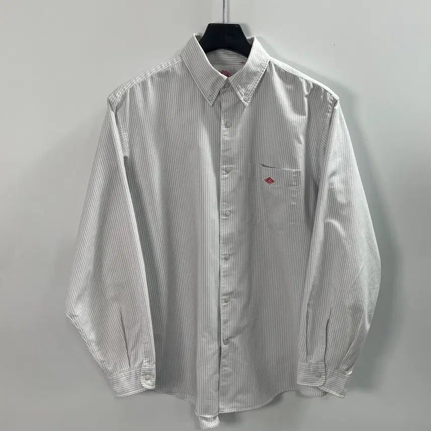 [BUNJANG] DANTON Stripe Pocket Oxford Shirt / 단톤 스트라이프 포켓 옥스포드 셔츠 (on.1675)