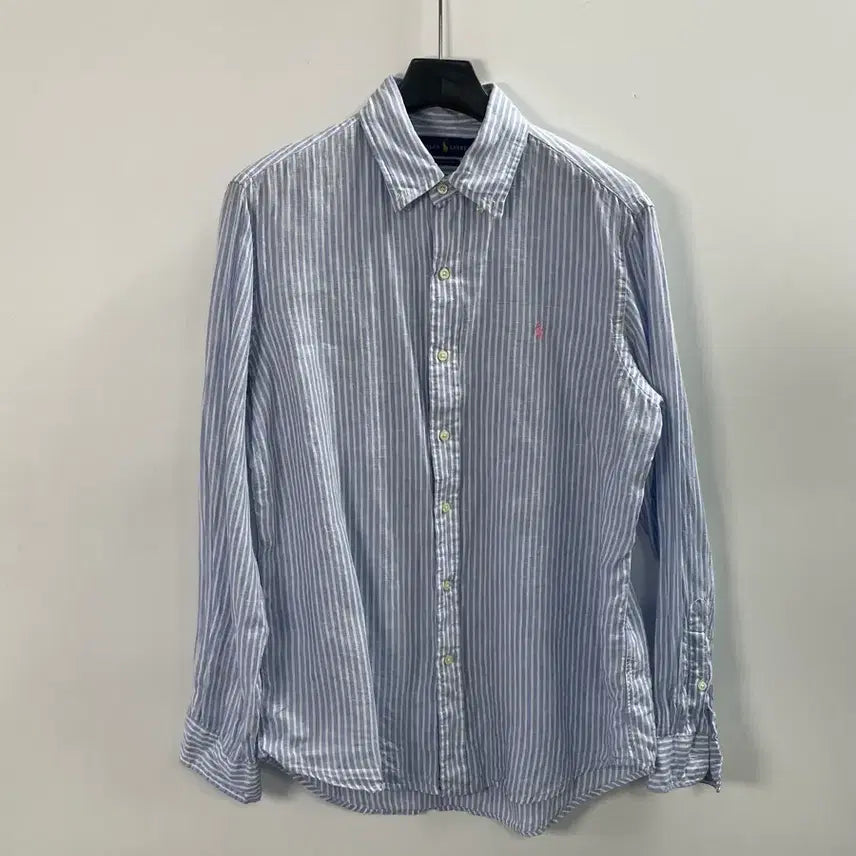 [BUNJANG] Polo Ralph Lauren Striped Linen Shirt / 폴로 랄프로렌 스트라이프 린넨 셔츠 (on.1677)