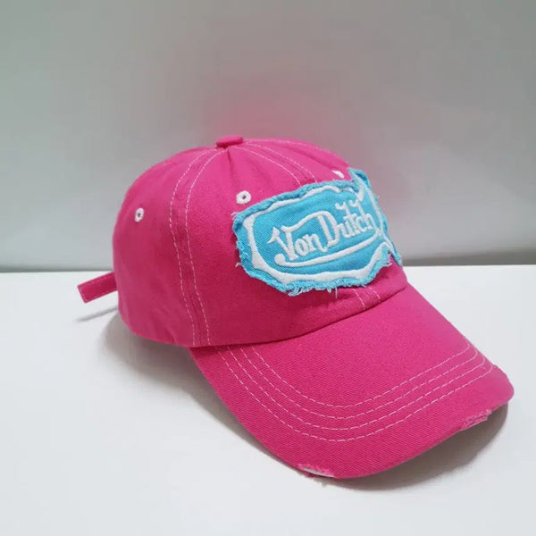 [BUNJANG] VonDutch Big Logo Pink Ball Cap Hat / 여성) VonDutch 본더치 빅로고 핑크 볼캡 모자 Y2K
