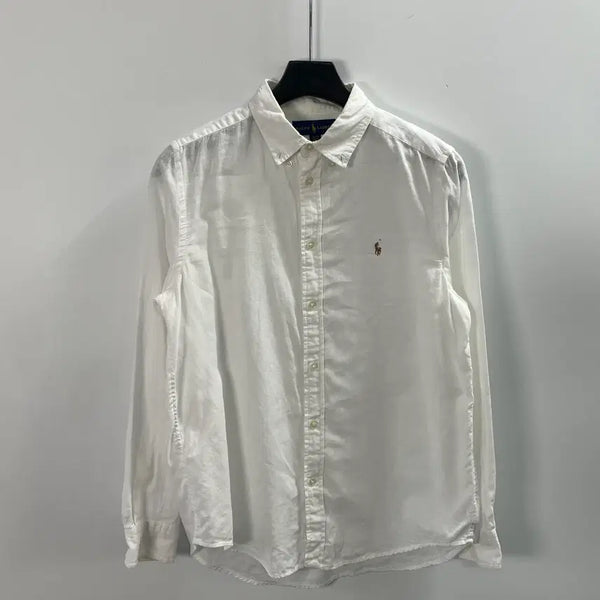 [BUNJANG] Polo Ralph Lauren Pony White Linen Shirt / 폴로 랄프로렌 포니 화이트 린넨 셔츠 (on.1678)
