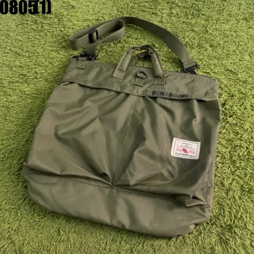 [BUNJANG] Old Crow Pentagon Helmet Tote Bag Crossbody Bag / 올드크로우 펜타곤 헬멧 토트백 크로스백 가방