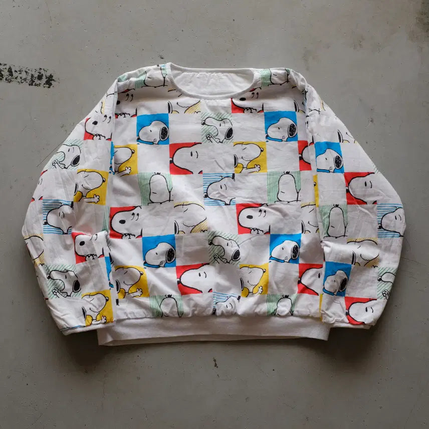 [BUNJANG] 1990s Snoopy Reversible Sweatshirt L / 1990s 스누피 리버시블 스웻 셔츠