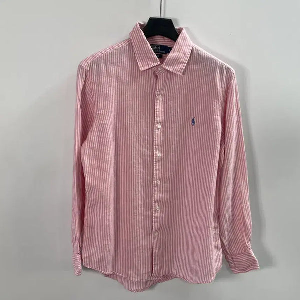 [BUNJANG] Polo Ralph Lauren Striped Linen Shirt / 폴로 랄프로렌 스트라이프 린넨 셔츠 (on.1679)