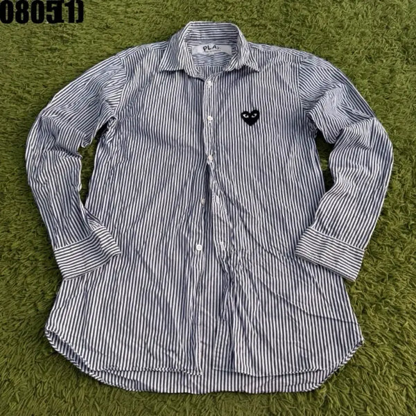 [BUNJANG] Comme des Garçons PLAY Navy Stripe Shirt M / 꼼데가르송 플레이 셔츠 네이비 스트라이프 M