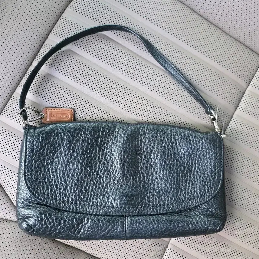 [BUNJANG] Coach Women's Black Leather Mini Clutch / 코치 여성 검정 가죽 클러치 미니