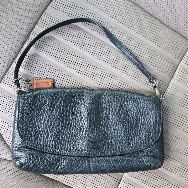 [BUNJANG] Coach Women's Black Leather Mini Clutch / 코치 여성 검정 가죽 클러치 미니