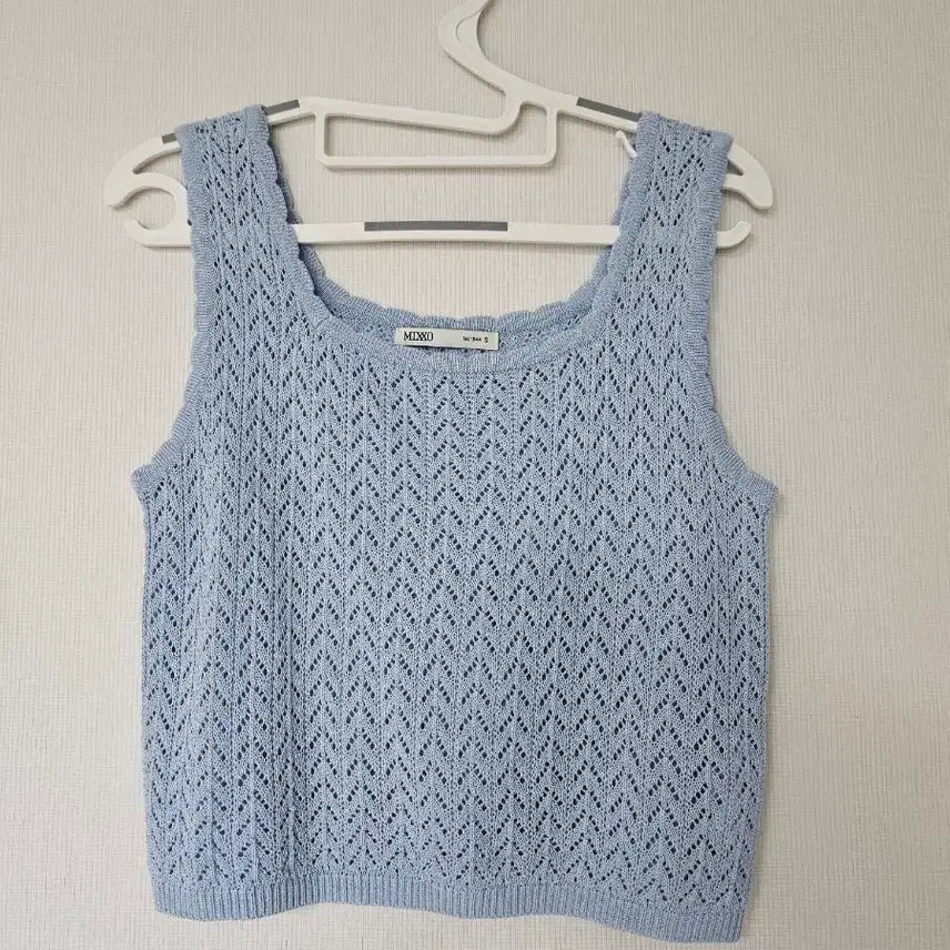 [BUNJANG] MIXXO Knit Sleeveless Top Blue / 미쏘 니트 민소매 블루