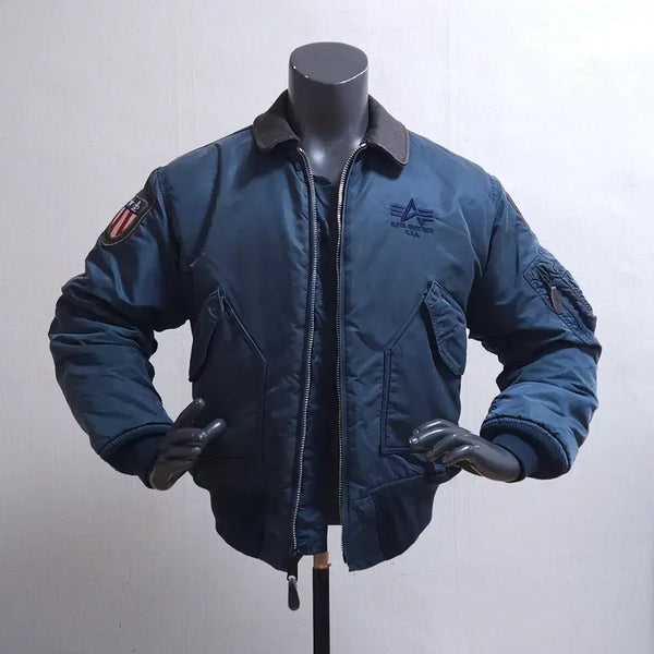 [BUNJANG] Alpha Industries Navy Bomber Jacket 105 / 알파인더스트리 항공점퍼 네이비 105 정품