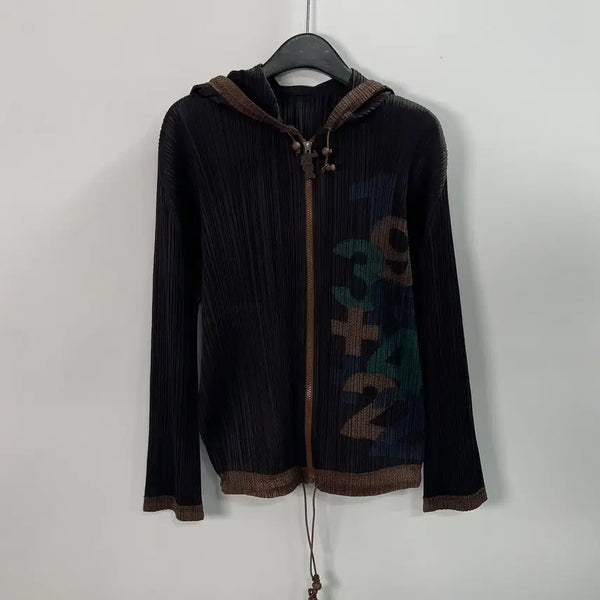 [BUNJANG] Issey Miyake Pleats Please Numbering Hooded Jacket / 이세이미야케 플리츠 플리즈 넘버링 후드 자켓 (on.1694)