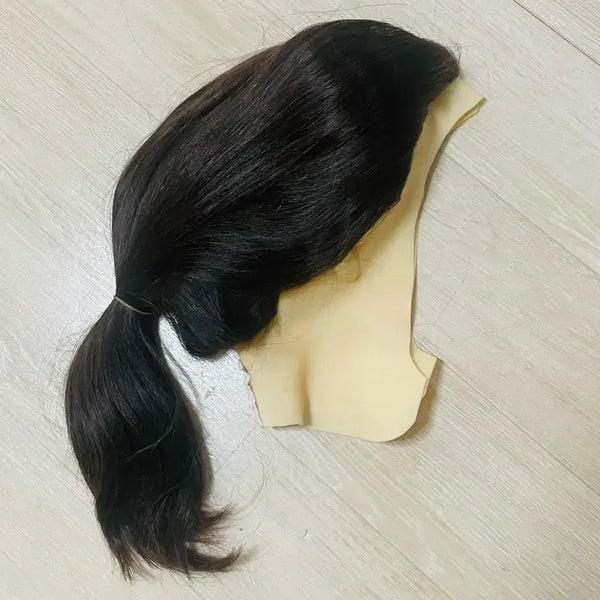 [BUNJANG] Sammi 100% Human Hair Full Wig - Brown / 미사용) 삼미 100% 인모 통가발 브라운 갈색 미용 가발 국가자격 연습용