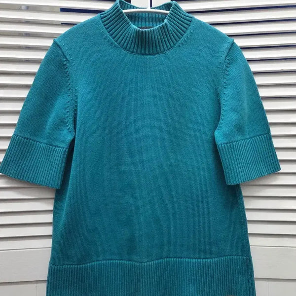 [BUNJANG] COS Turtle Neck Short Sleeve Knit / 코스 터틀넥 반팔 니트