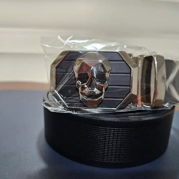 [BUNJANG] Amazingcree Automatic Leather Belt Black / 어메이징크리 골프자동 가죽벨트 블랙