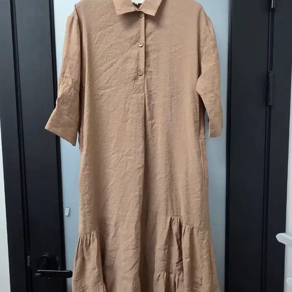 [BUNJANG] Paprika Crinkle Long Dress / 파프리카 바스락 롱원피스