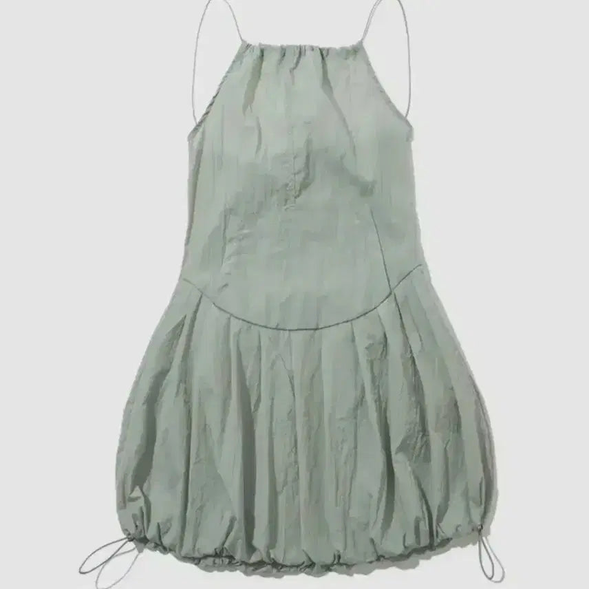 [BUNJANG] Place Studio Balloon Puff Nylon Stopper Sleeveless Midi Dress Mint Green / 플레이스 스튜디오 벌룬 퍼프 나일론 스토퍼 나시 미디 원피스 민트 그린
