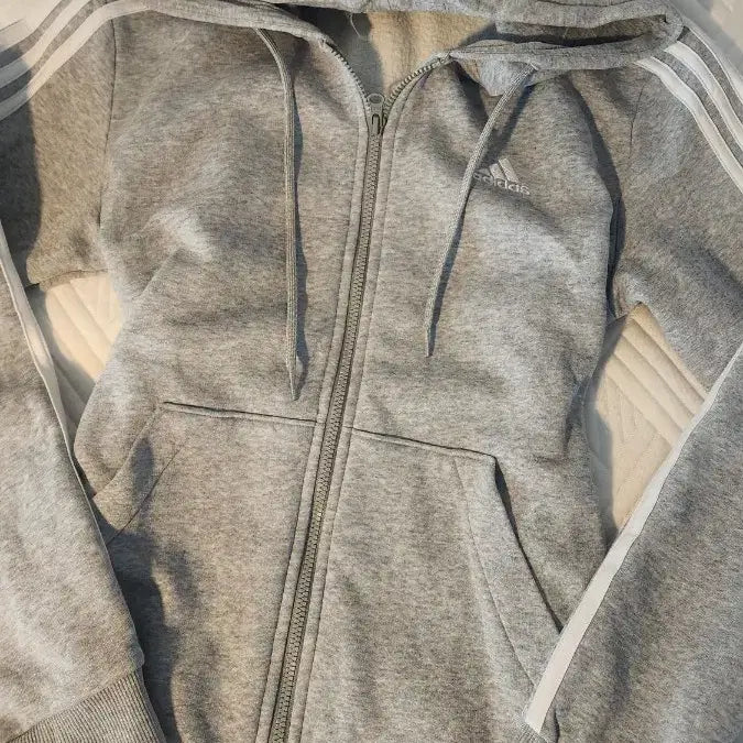 [BUNJANG] Adidas Zip-Up Hoodie Grey / 아디다스 집업 후드 그레이