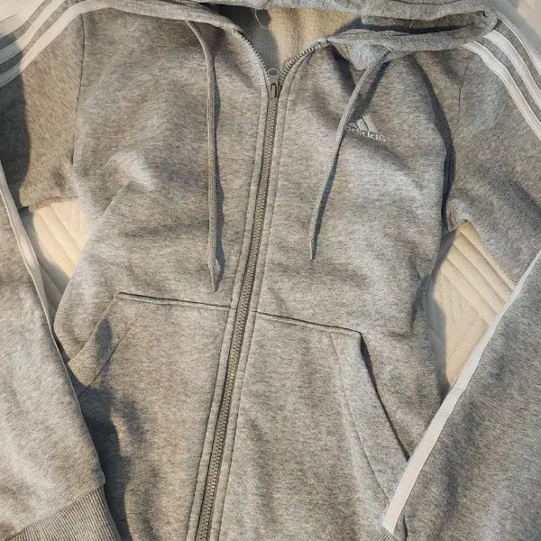 [BUNJANG] Adidas Zip-Up Hoodie Grey / 아디다스 집업 후드 그레이