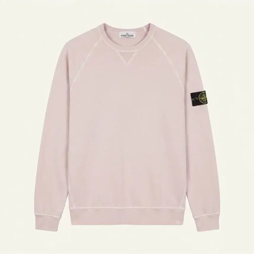 [BUNJANG] Stone Island Garment Dyed Sweatshirt Light Pink (105) / 스톤아일랜드 가먼트다잉 맨투맨 연핑크 (105)