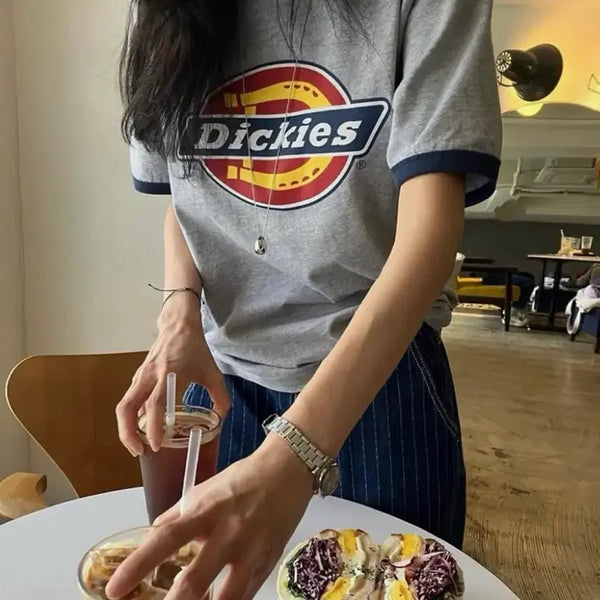 [BUNJANG] Dickies Tree Logo Ringer T-Shirt Gray / 디키즈 트리 로고 링거 티셔츠 Gray 디키즈 반팔