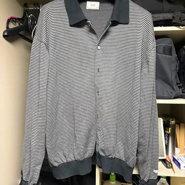 [BUNJANG] Another Office Stripe Collar Cardigan / 어나더 오피스 스트라이프 카라 가디건