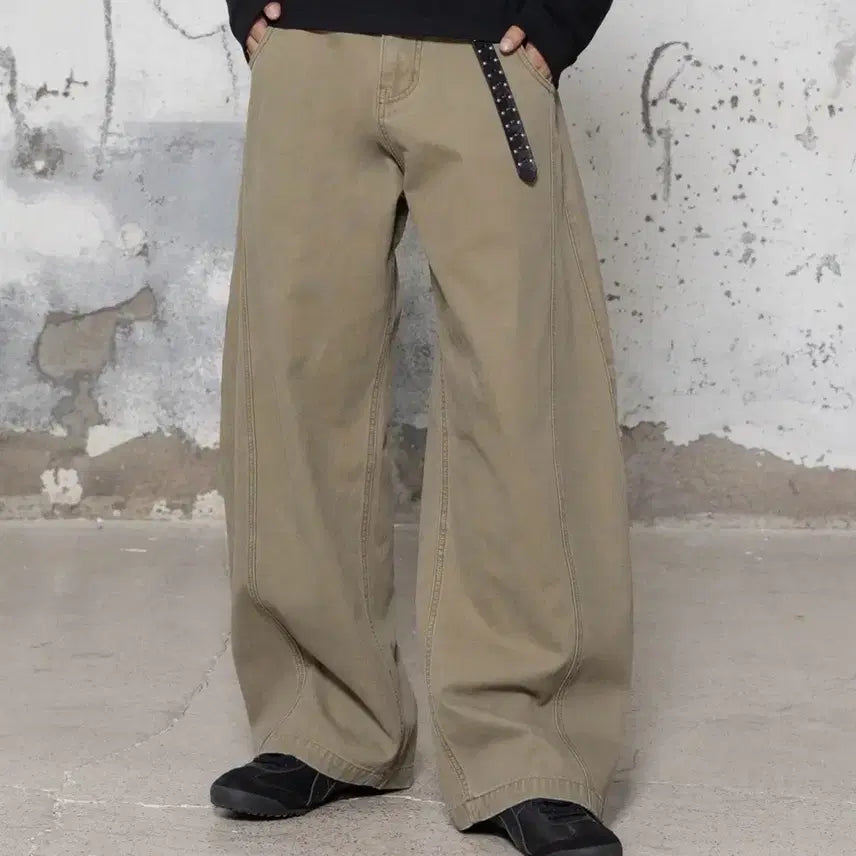 [BUNJANG] Begin 202 Ruvo Twist Pants Taupe Beige / 비긴 202 루보 트위스트 팬츠 [토프 베이지]