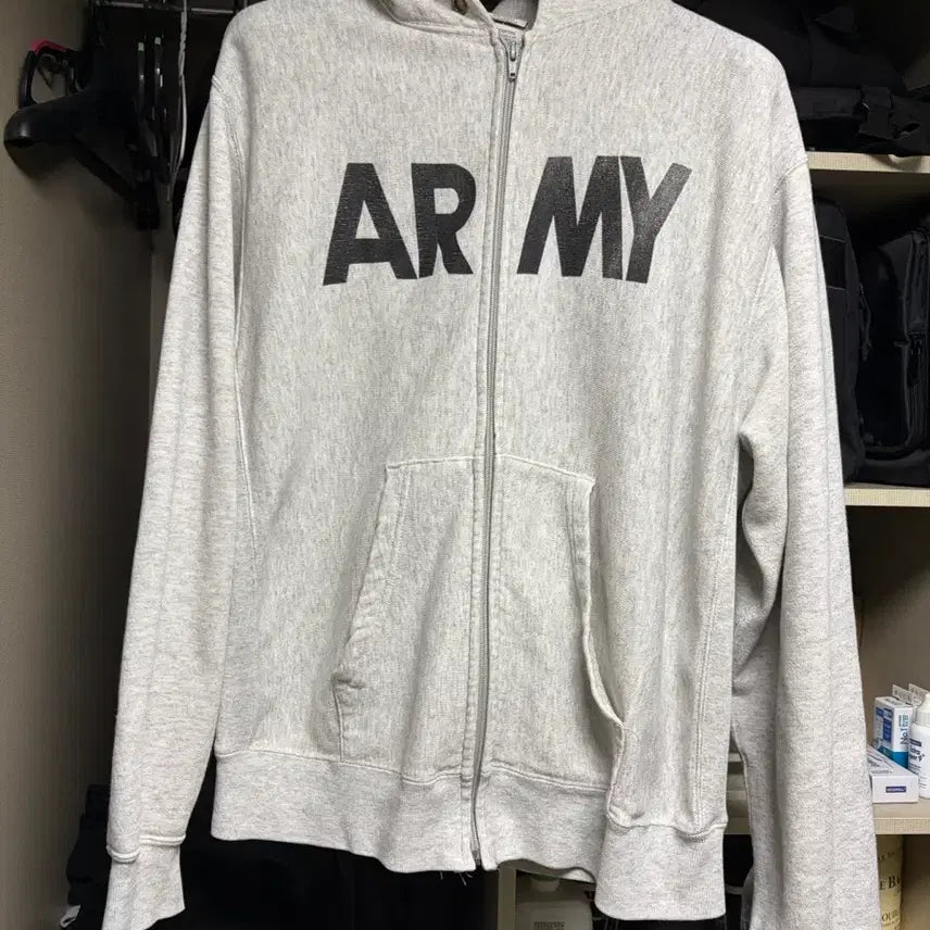 [BUNJANG] US Army YKK Zip-Up Hoodie / 미군 army 후드집업 ykk