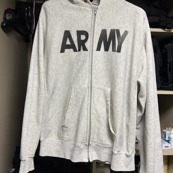 [BUNJANG] US Army YKK Zip-Up Hoodie / 미군 army 후드집업 ykk