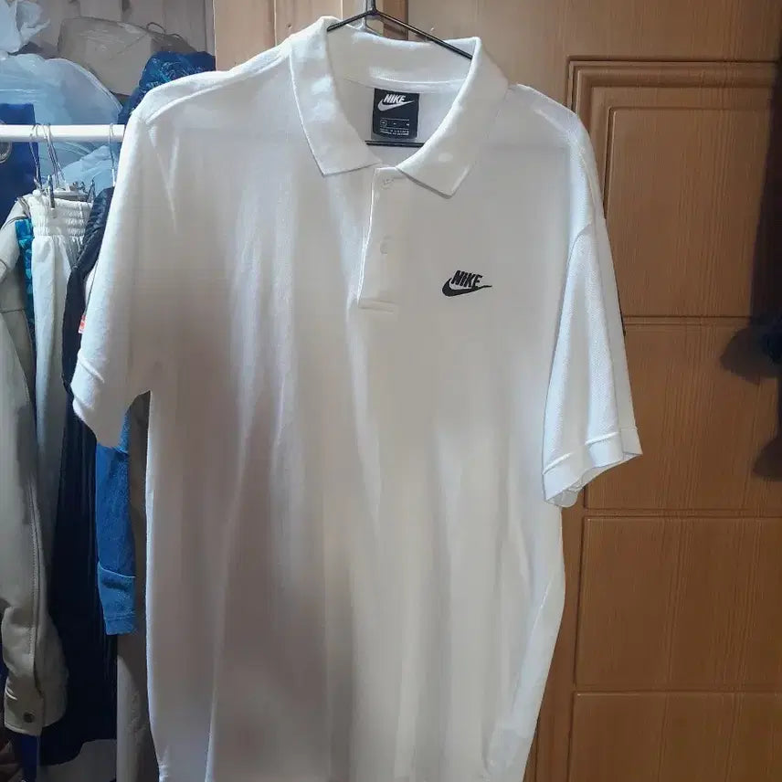 [BUNJANG] Nike Basic Short Sleeve Polo Shirt - White, M / 나이키 기본 반팔 카라티 화이트 M