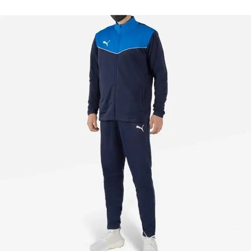 [BUNJANG] Puma Training Set Navy Blue Brushed / 푸마 트레이닝 세트 네이비 블루 기모