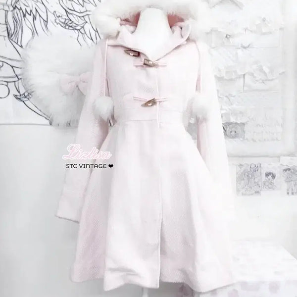 [BUNJANG] Liz Lisa Vintage Coat Pink Argyle Dot Style / 빈티지 리즈리사 코트 고전 대장 stc 히메갸루 라떼갸루 핑크 엑시즈팜 도트 아가일
