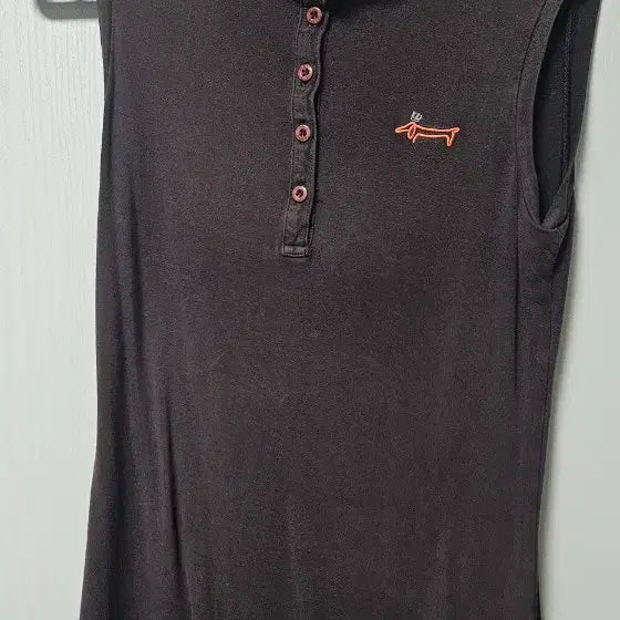 [BUNJANG] Castelbajac Brown Sleeveless Top / 까스텔바작 브라운 민나시