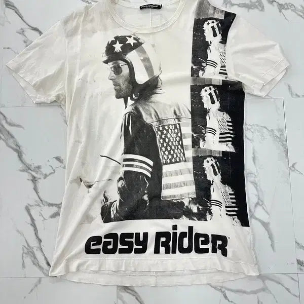 [BUNJANG] Dolce & Gabbana Easy Rider Printing Short Sleeve T-shirt / 돌체앤가바나 이지라이더 프린팅 반팔 티셔츠