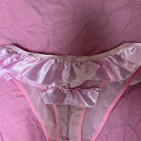 [BUNJANG] Satin Frill Women's Panties / 여성속옷 여성팬티 새틴 프릴 팬티