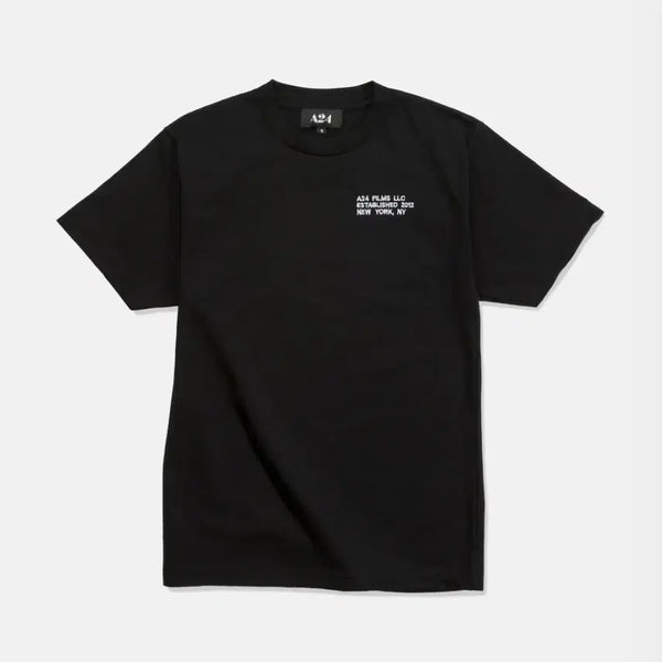 [BUNJANG] A24 LLC Short Sleeve T-Shirt Black / A24 영화사 굿즈 LLC 반팔 티셔츠 블랙