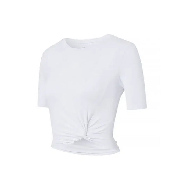 [BUNJANG] Xexymix Fresh Feather Twist Crop Short Sleeve T-shirt Ivory S / 새상품)젝시믹스 프레쉬페더 트위스트 크롭 숏슬리브 S 아이보리