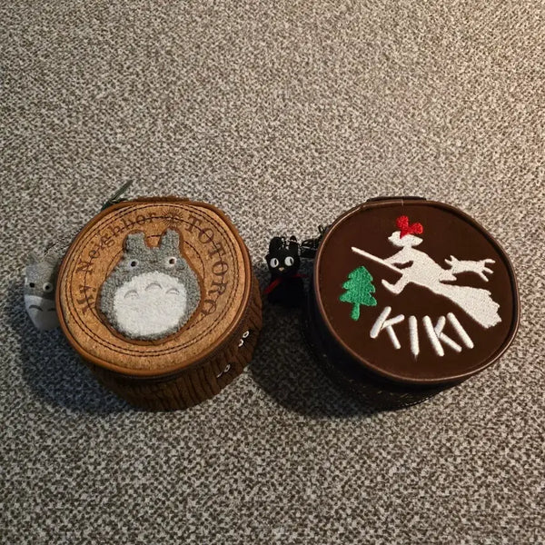 [BUNJANG] Studio Ghibli Kiki's Delivery Service & Totoro Round Pouch S with Keychain Bundle Set / 지브리(마녀배달부키키+토토로) 원형파우치S 키링 일괄,개별판매X