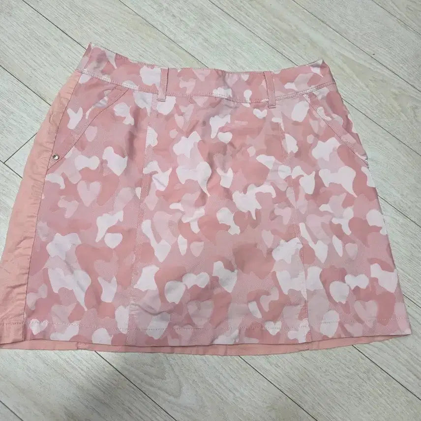 [BUNJANG] Daks Pink Camouflage Mini Skirt / 닥스 골프치마 스커트 핑크 카모플라주 스커트