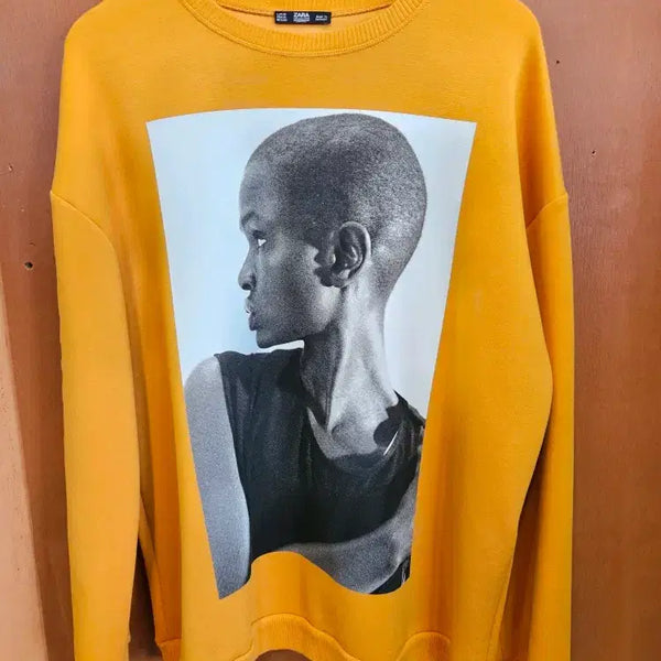 [BUNJANG] ZARA Graphic Sweatshirt - Size M / 자라(ZARA) 그래픽 맨투맨 M (05H6-02)