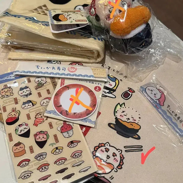 [BUNJANG] Chiikawa Sushi Pop-up Goods Tote Bag (Natural) / 원가양도) 치이카와 스시 팝업 굿즈(토트백 에코백)